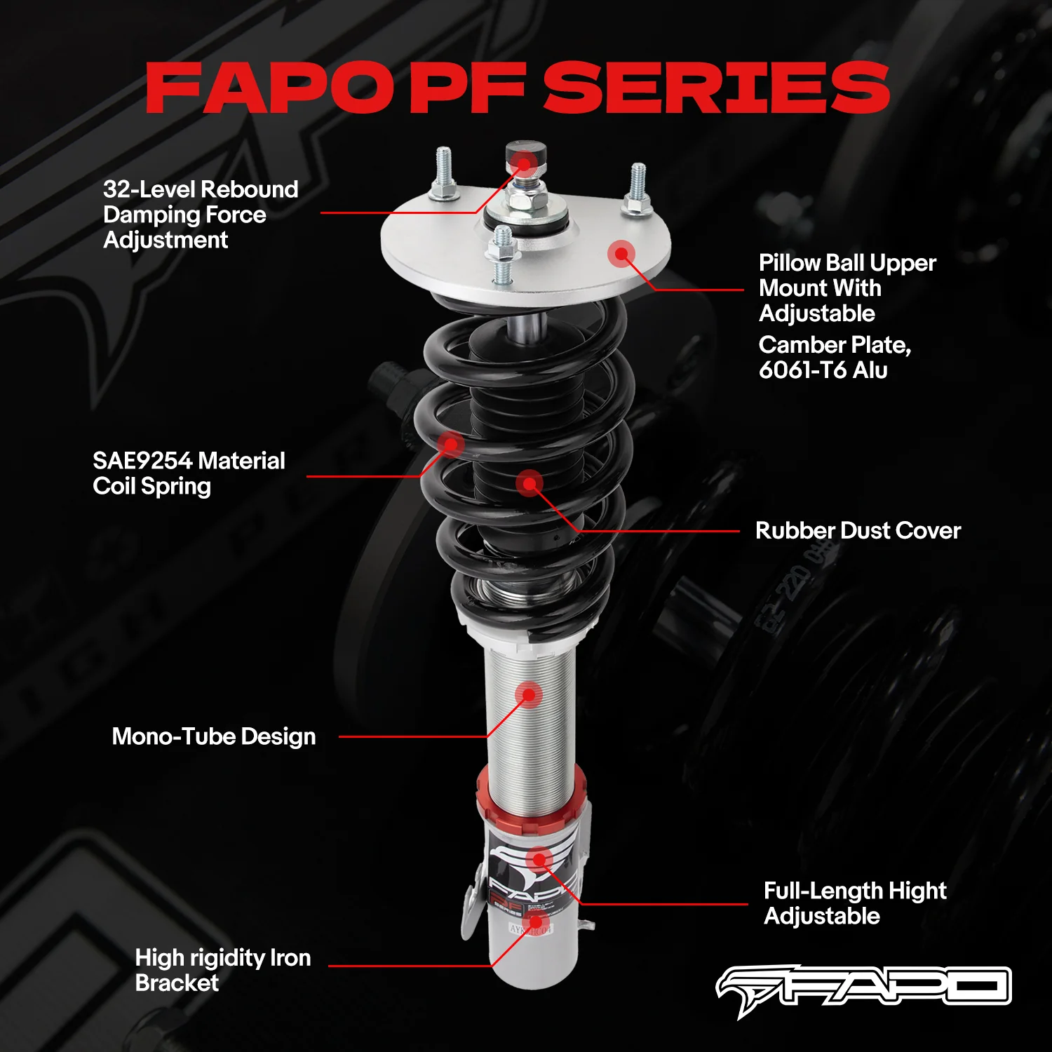 32-Level Damping Coilover for 2003-2015 Infiniti G35X G37X M35X M45X Q40 Q60 AWD V36/CV36 PF008620 - Image 3