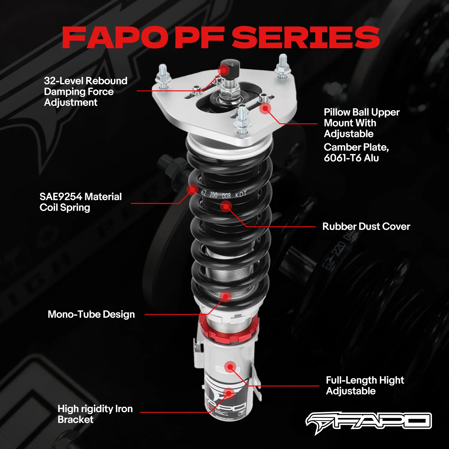 32-Level Damping Coilover for 2011-2020 Infiniti M37 M56 Q50 Q60 Q70 V37/Y51 PF008130 - Image 3