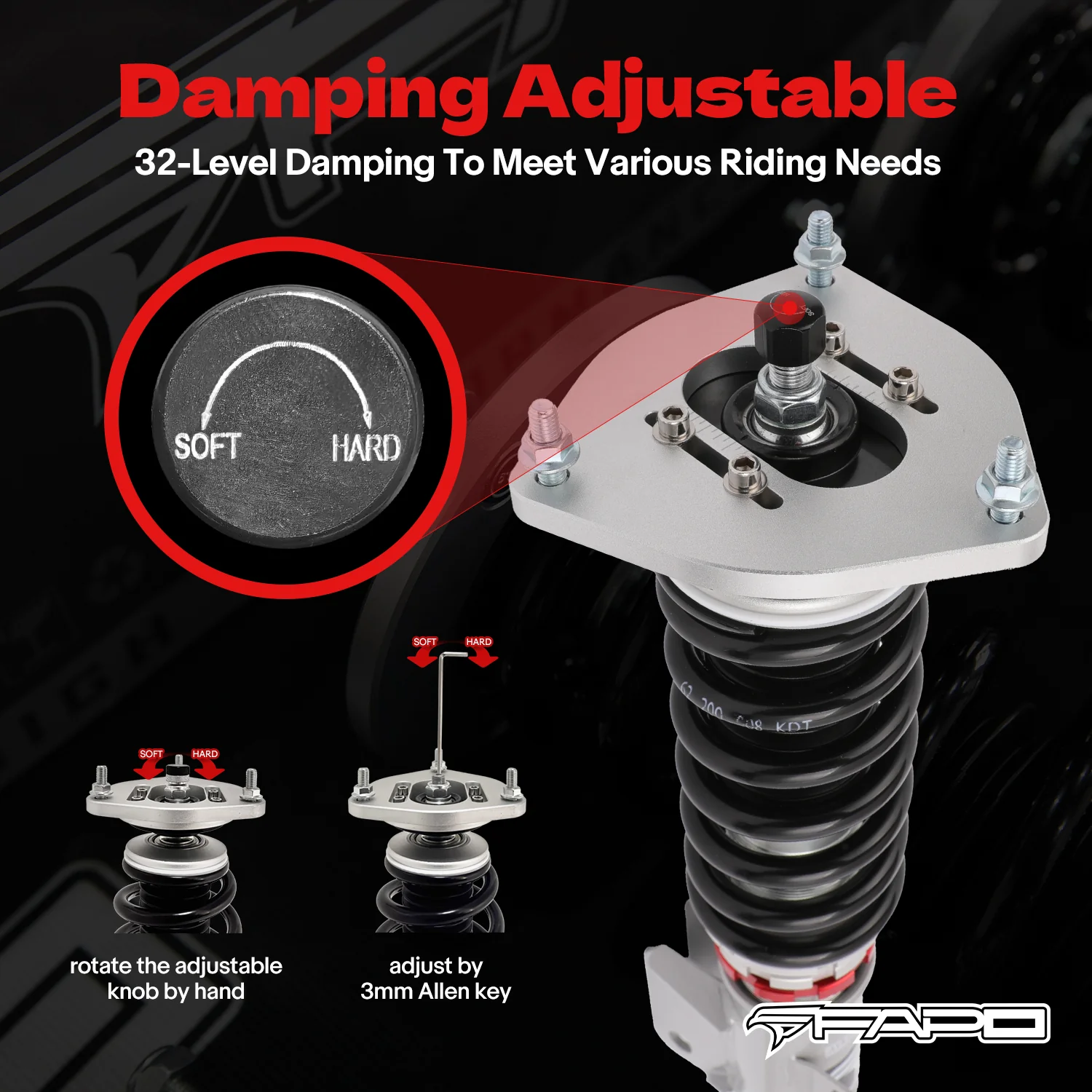 32-Level Damping Coilover for 2011-2020 Infiniti M37 M56 Q50 Q60 Q70 V37/Y51 PF008130 - Image 4