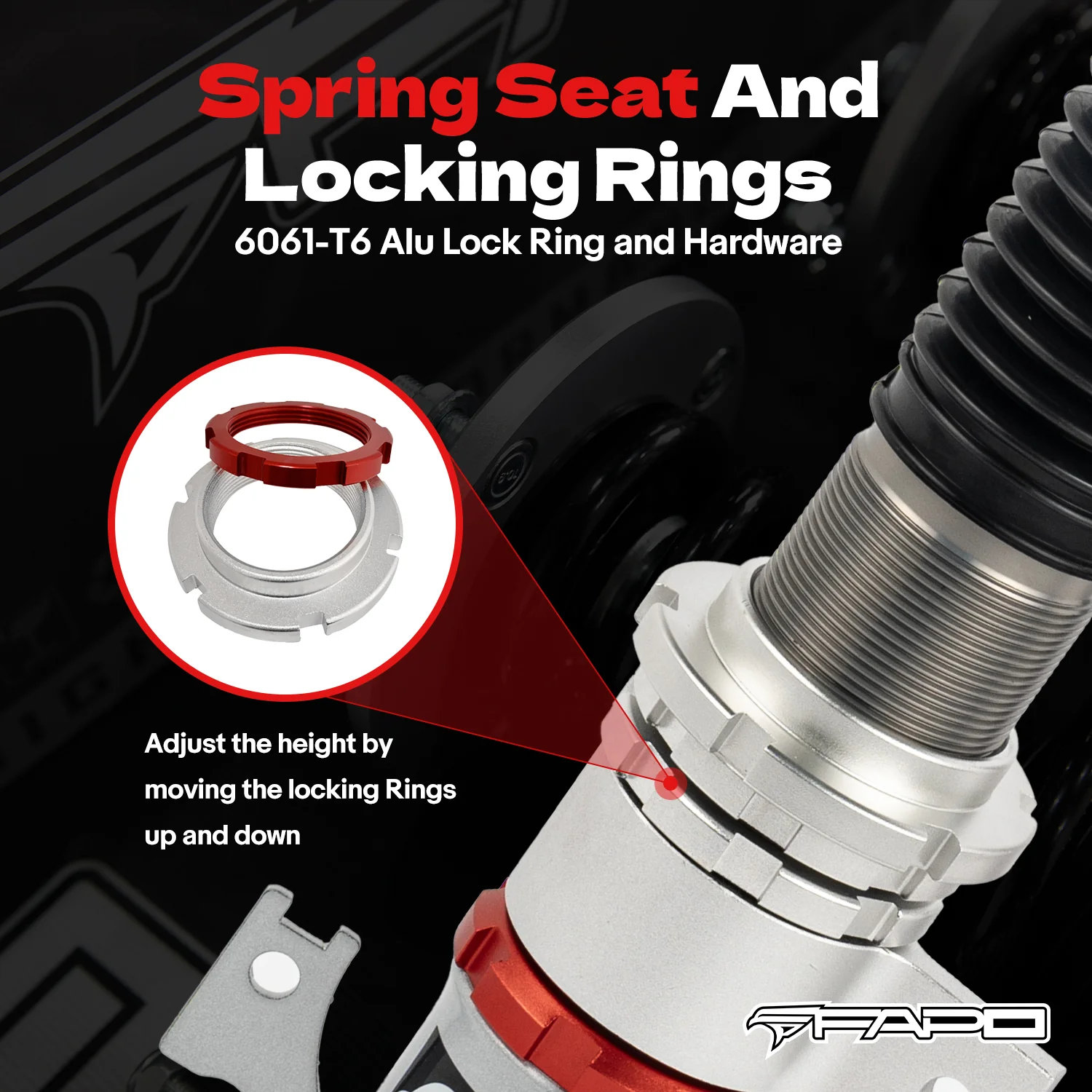 32-Level Damping Coilover for Pontiac G8 2008-2009 sedan & Holden Caprice 3rd Gen VM 2006-2013 PF008030 - Image 6