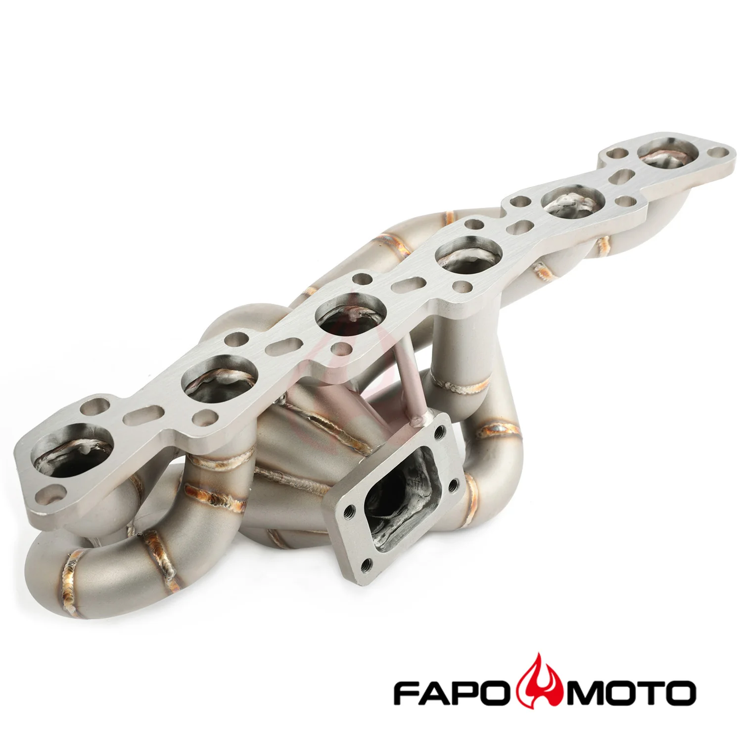 FAPO Equal Length T3 Turbo Manifold for RB20DET RB25DET Skyline R31 R32 R33 R34 GTS GTR 44mm WG Top Mount - Image 3