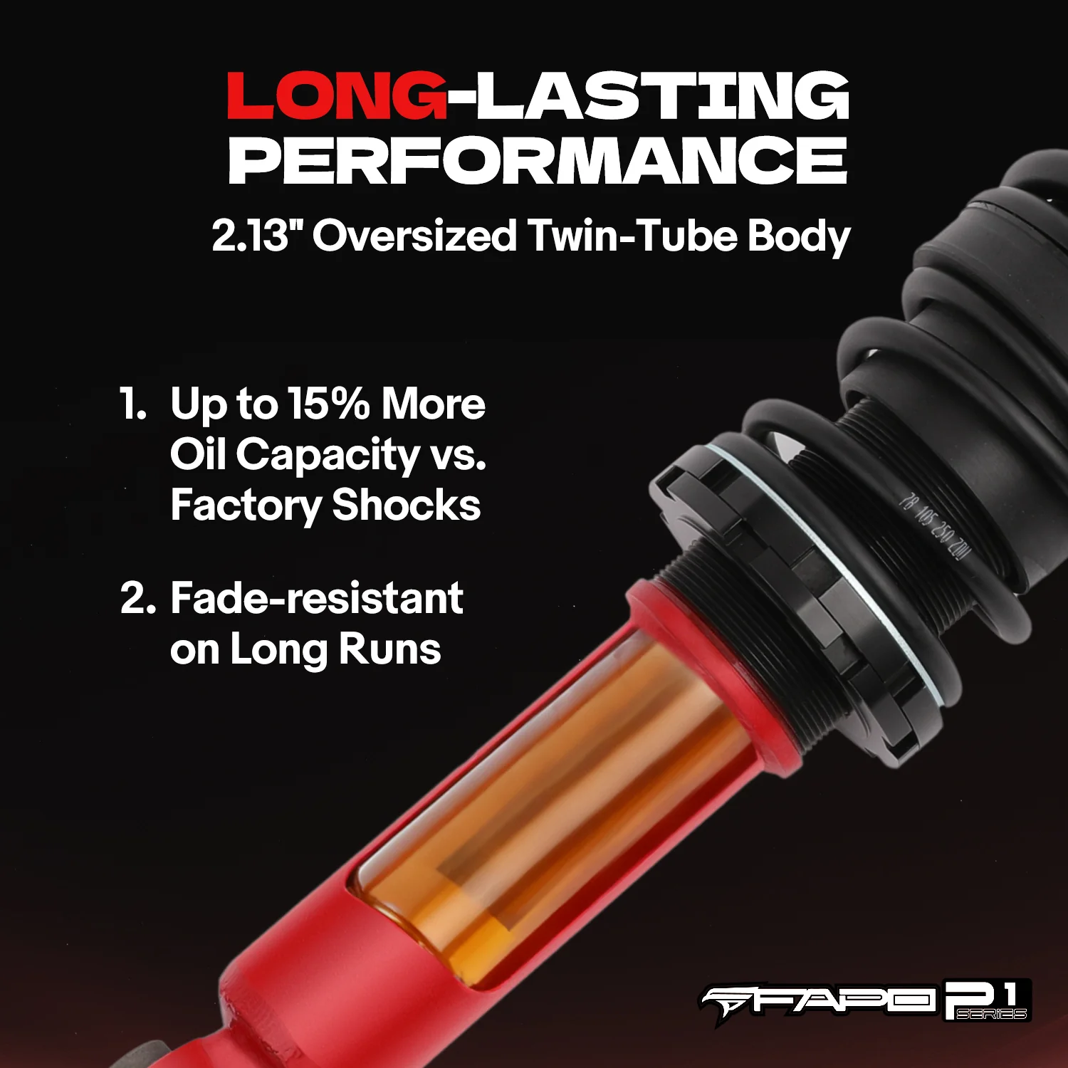 FAPO P1 Off-Road Full Set 0-2" Lift Struts For Toyota Hilux 2006-2025 - Image 5