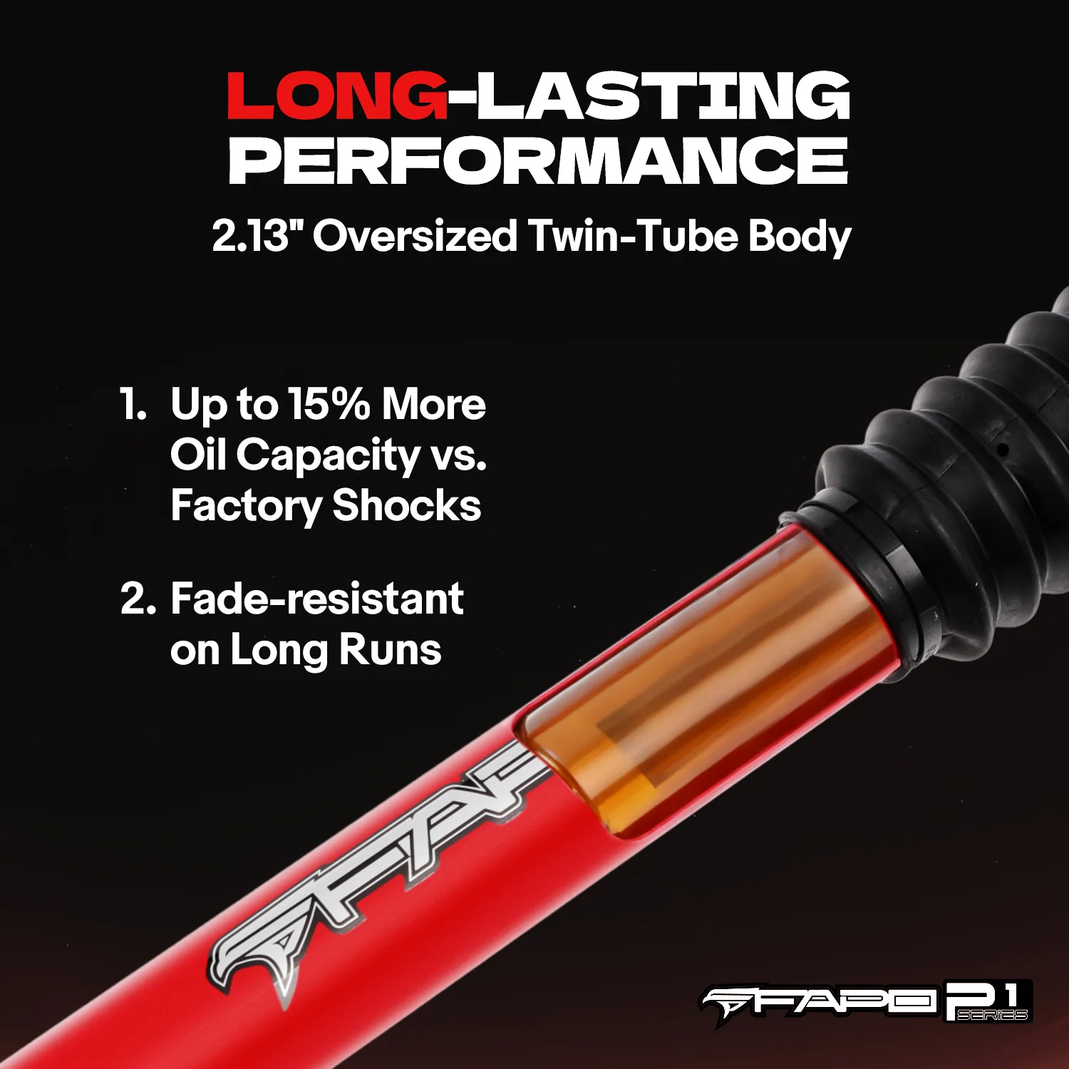 P1 Off-road Front shock for JEEP CHEROKEE XJ 1984 - 2001 3.5-4.5 in lift PA160710 - Image 5