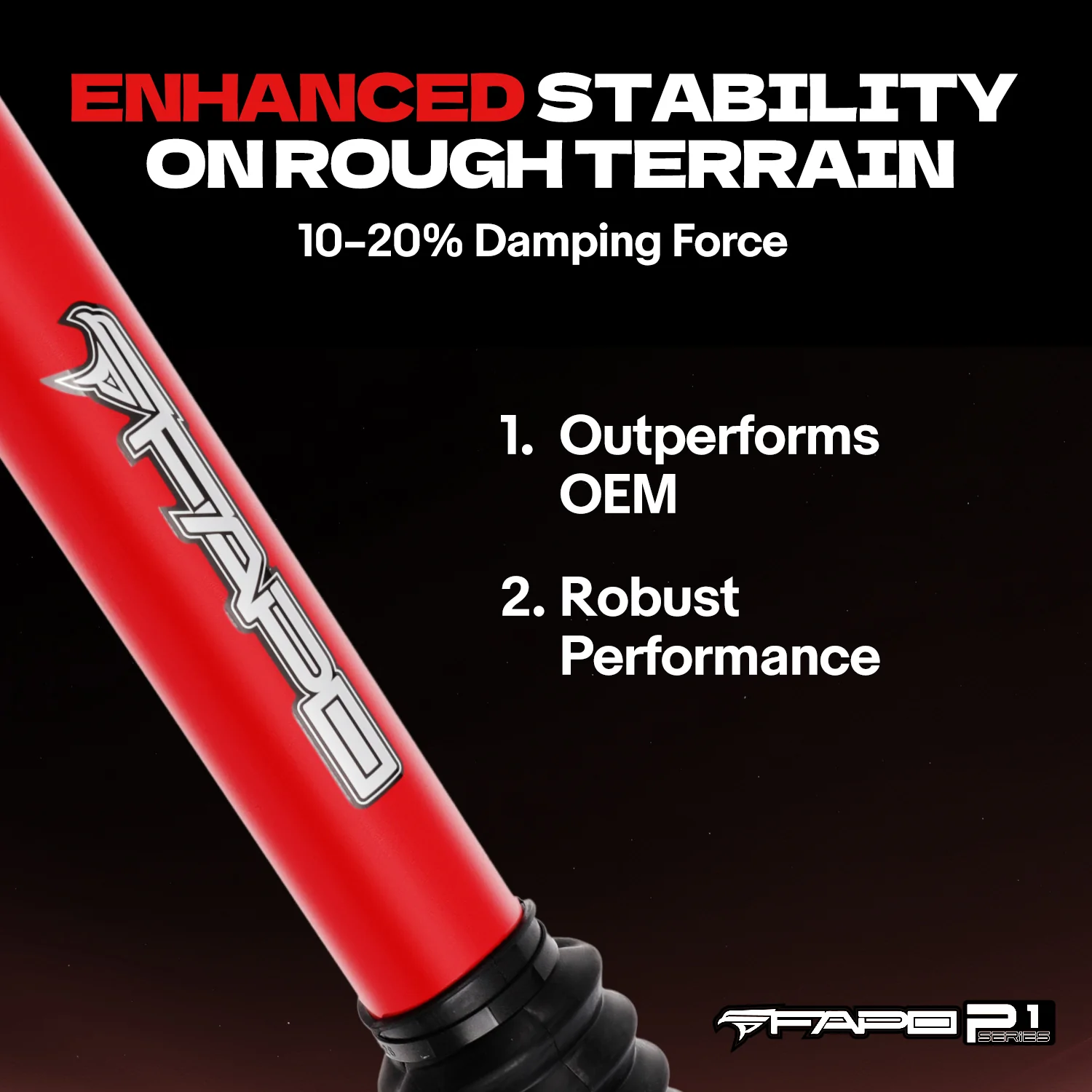 P1 Off-road Front shock for JEEP CHEROKEE XJ 1984 - 2001 3.5-4.5 in lift PA160710 - Image 3