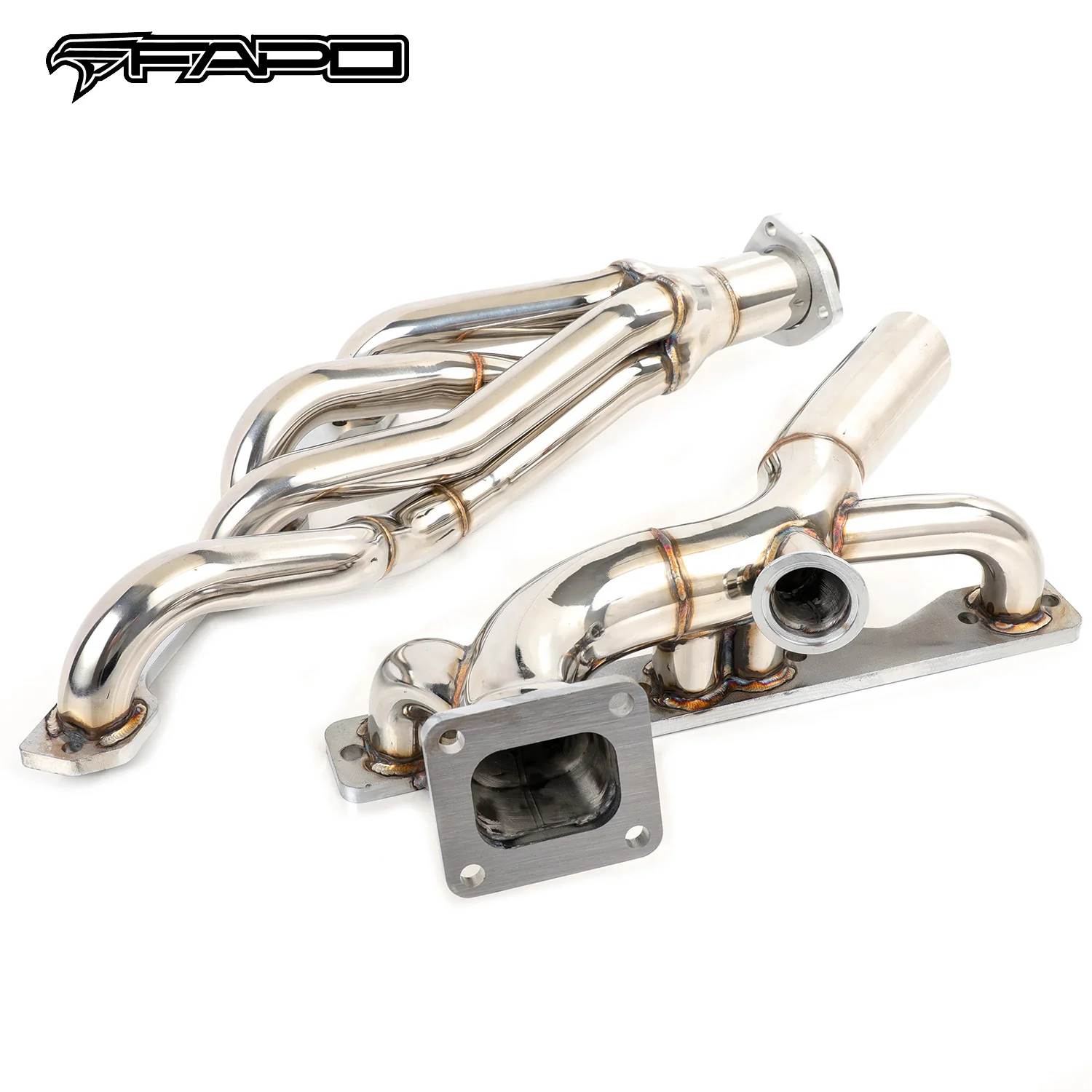 FAPO Single Turbo Headers for Chevy Nova Camaro Chevelle Caprice Small Block V8 - Image 3