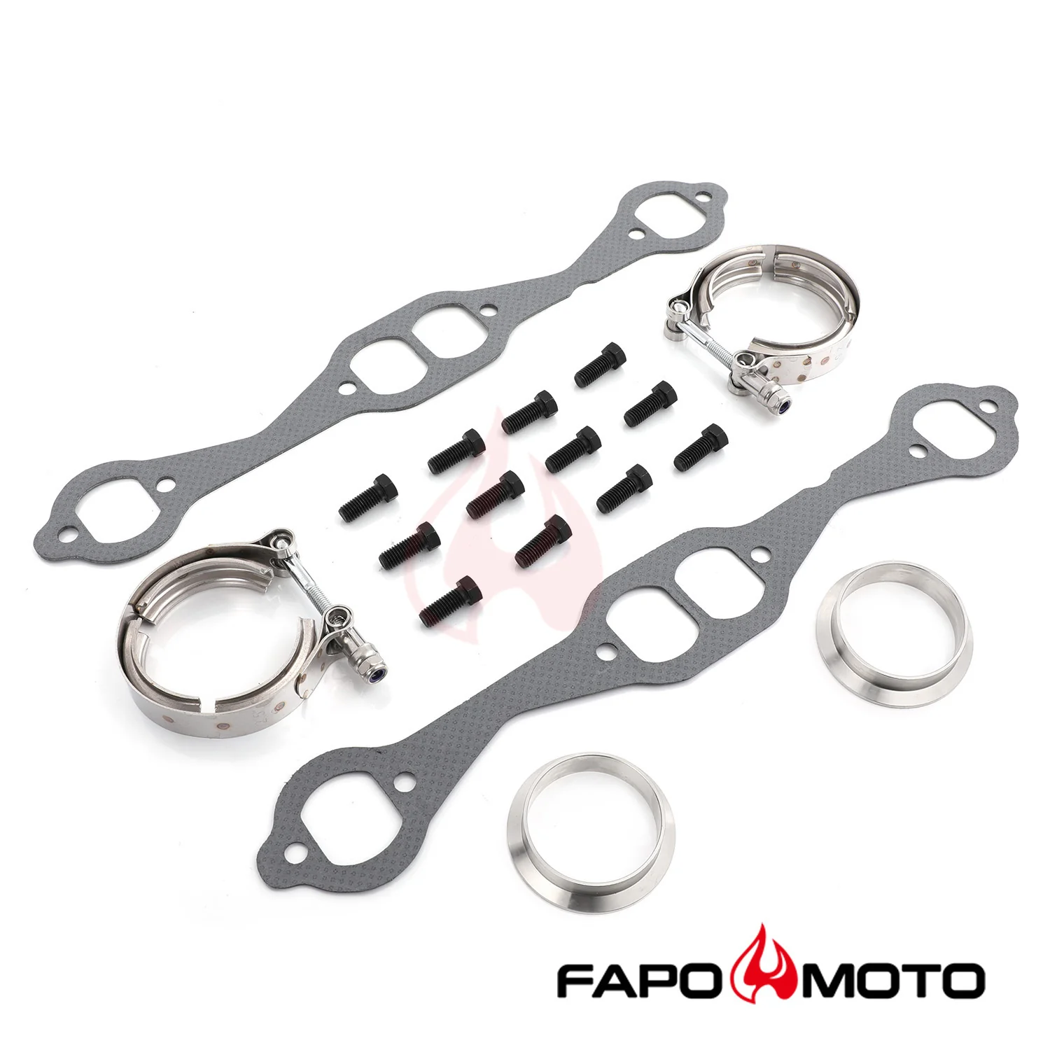 FAPO Turbo Headers for Chevy Chevelle Malibu El Camino A-body Small Block V8 El Camino Impala Bel Air Camaro Nova FE640150 - Image 9