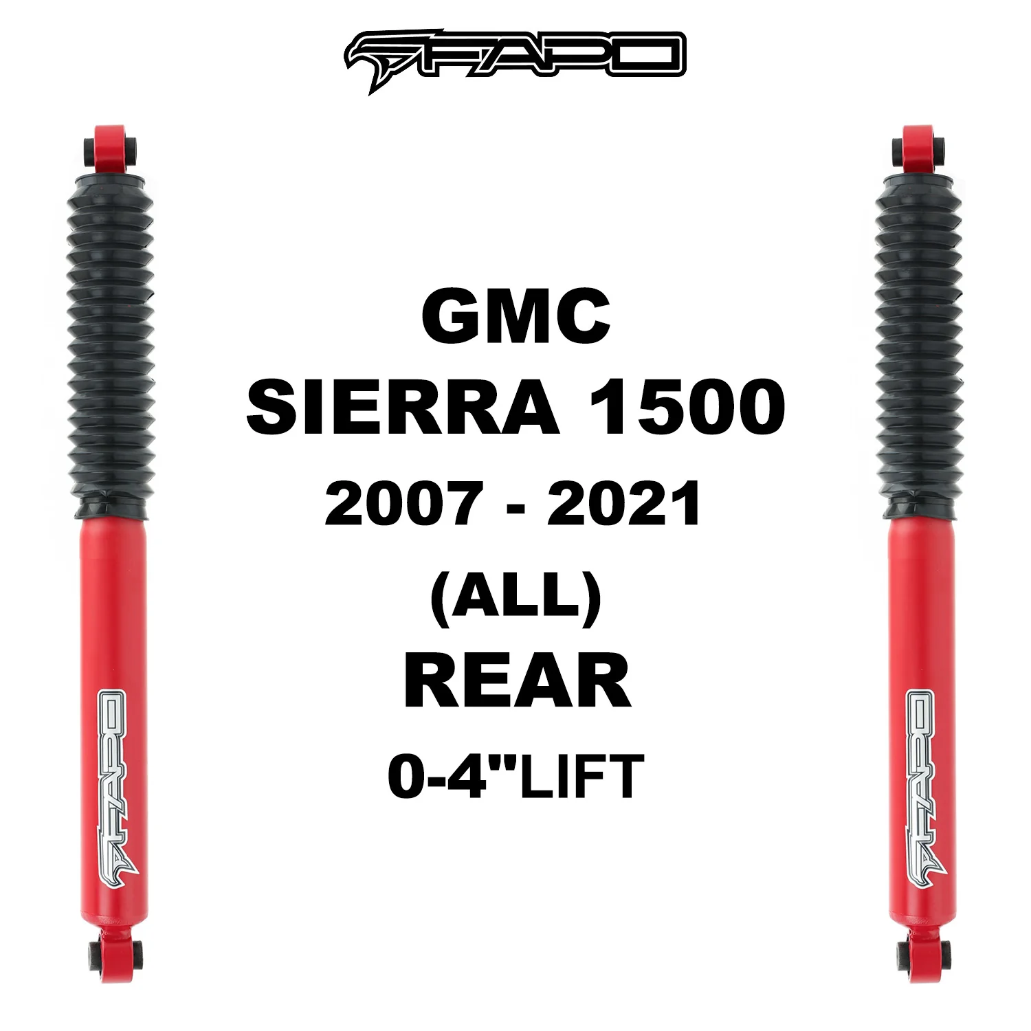 P1 Off-road Rear shock for CHEVROLET SILVERADO 1500 2007-2021 GMC SIERRA 1500 2007 - 2021 CHEVYROLET SILVERADO 1500 CLASSIC 2019-2019 GMC SIERRA 1500 CLASSIC 2019-2019 0-4 in lift PA162010 - Image 10