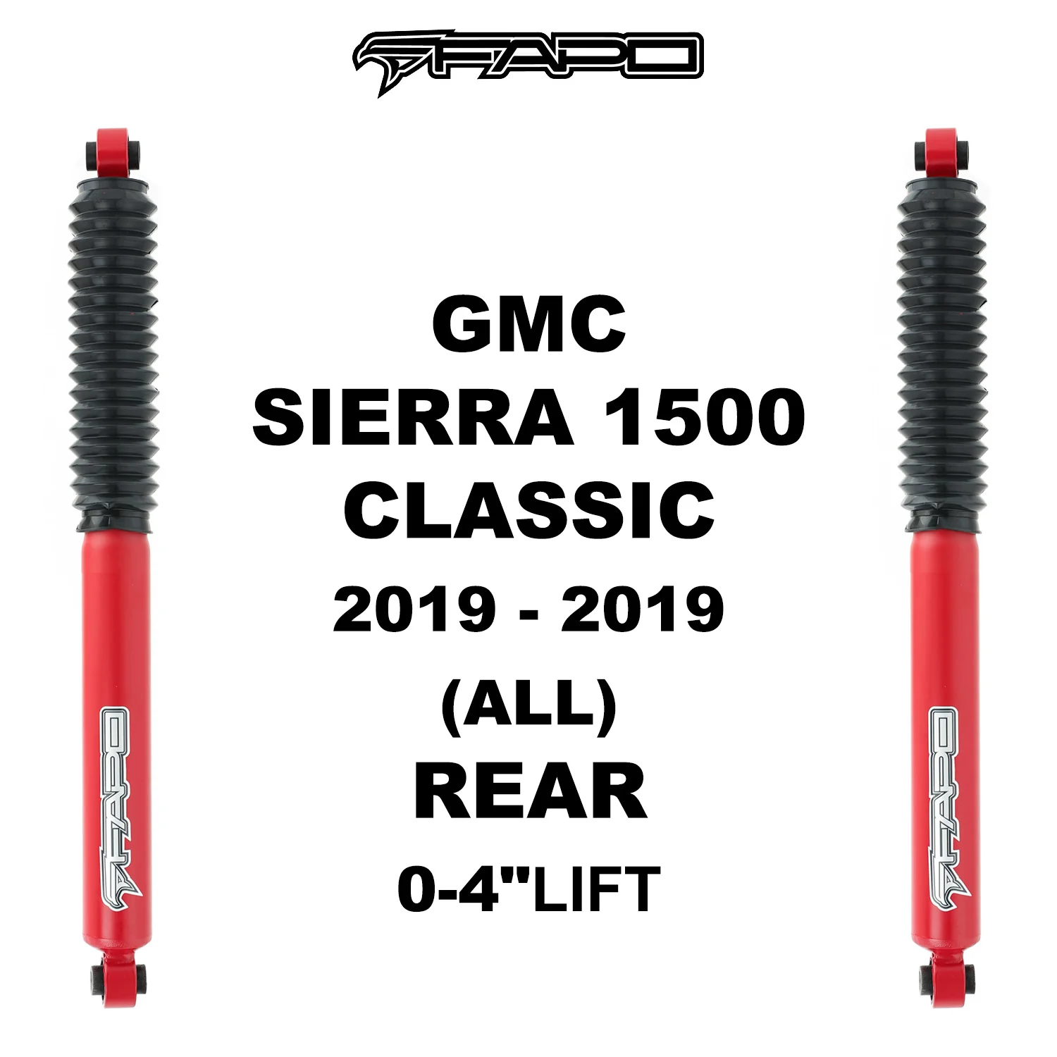 P1 Off-road Rear shock for CHEVROLET SILVERADO 1500 2007-2021 GMC SIERRA 1500 2007 - 2021 CHEVYROLET SILVERADO 1500 CLASSIC 2019-2019 GMC SIERRA 1500 CLASSIC 2019-2019 0-4 in lift PA162010 - Image 9