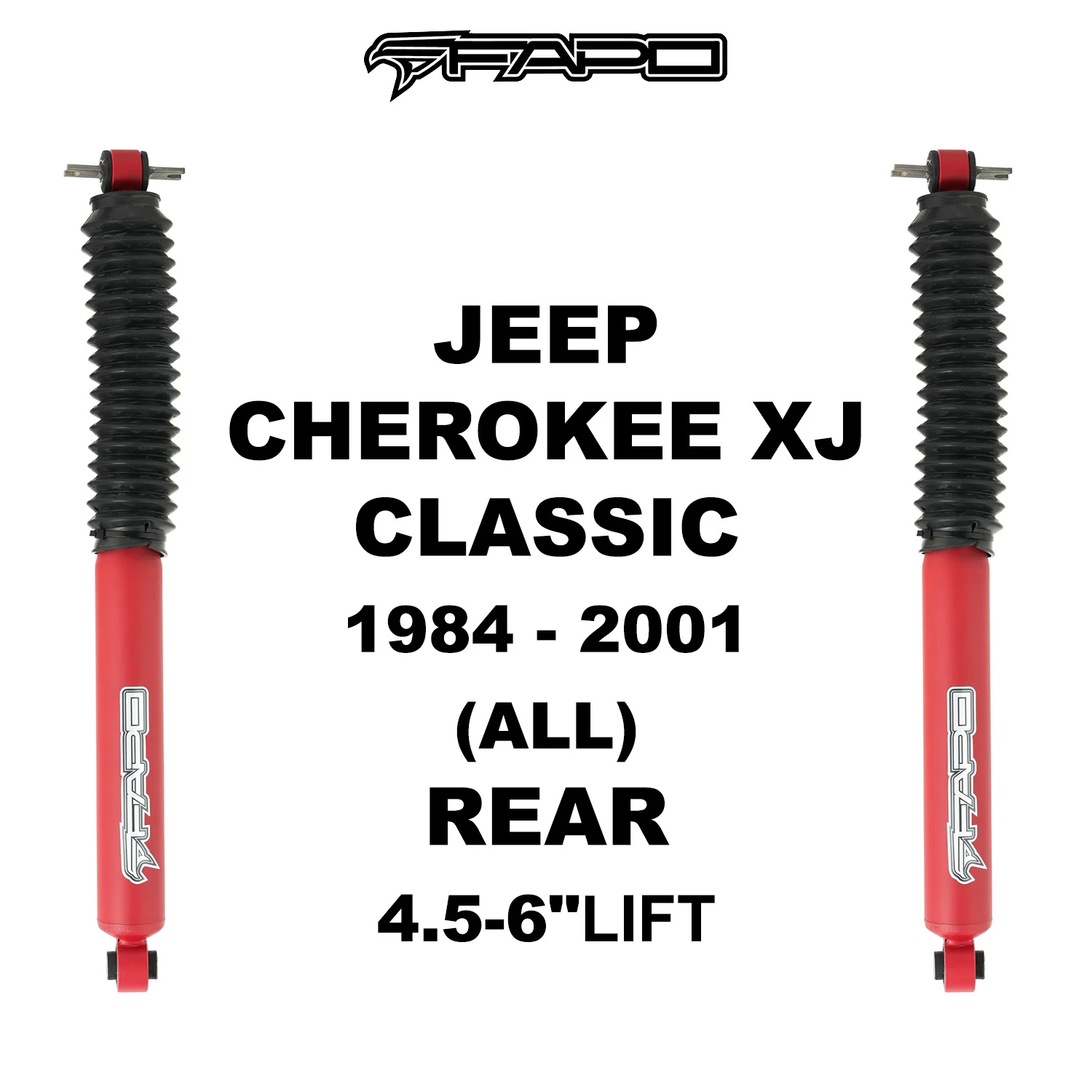 P1 Off-road Rear Shock for JEEP CHEROKEE XJ 1984 - 2001 4.5-6 in lift PA260710 - Image 7