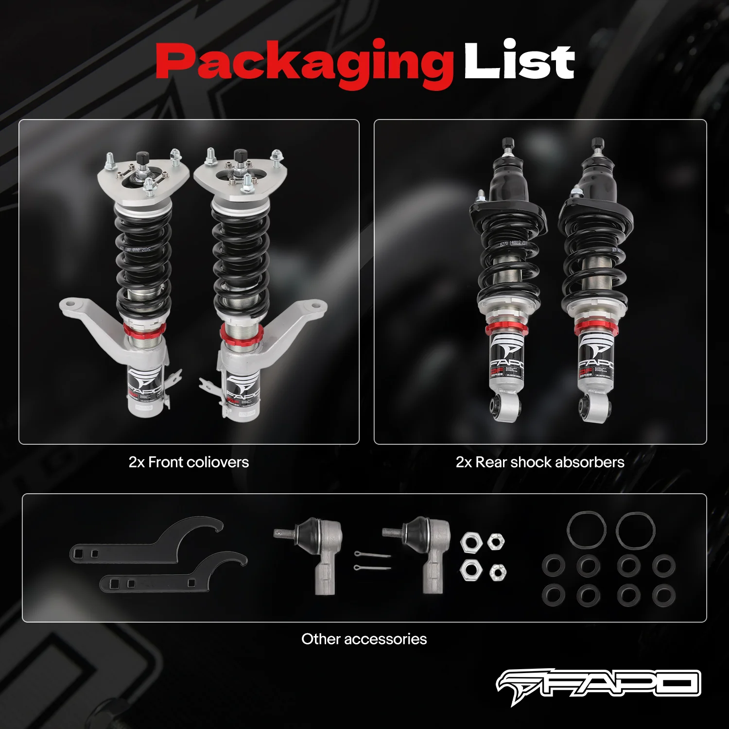 32-Level Damping Coilover for Honda Civic & SI 2001 -2005 EM2 EP3 PF002120 - Image 11