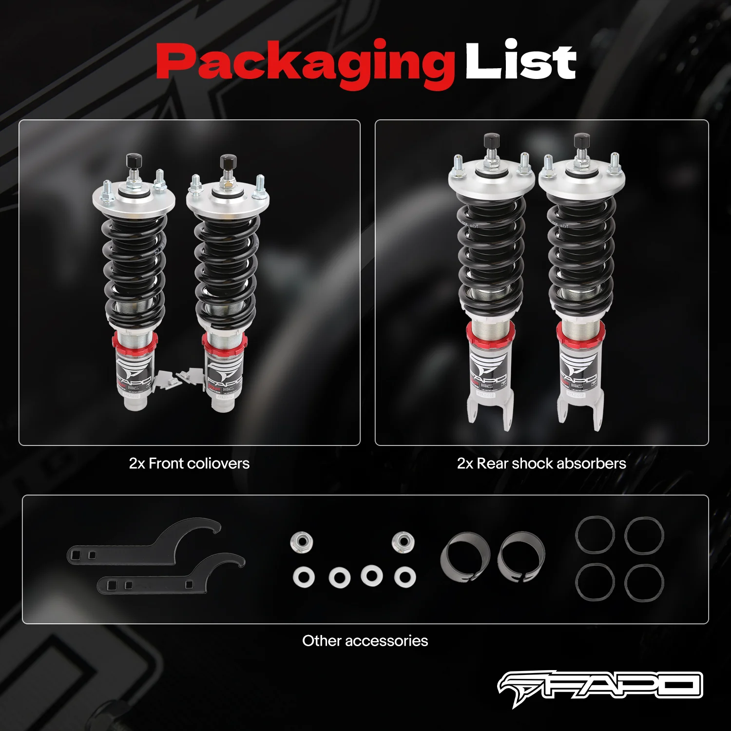 32-Level Damping Coilover for HONDA CIVIC 1988-2000 INTEGRA 1990-2001 PF002420 - Image 12