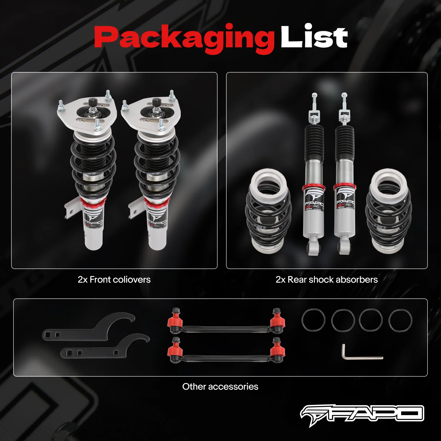 32-Level Damping Coilover for Volkswagen Jetta MK5 MK6 FWD 2006-2017 PF004120 - Image 11