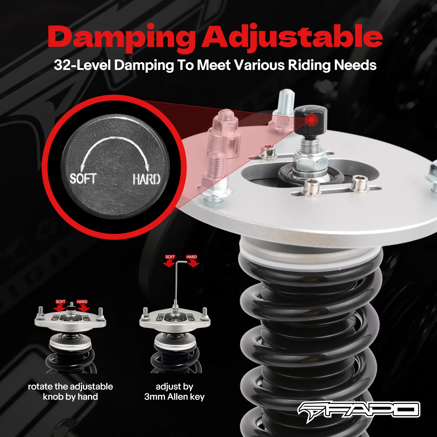 32-Level Damping Coilover for BMW 3-Series F30 328i 335i 2013-2019/BMW 4 Series 2013-2020 PF006530 - Image 4