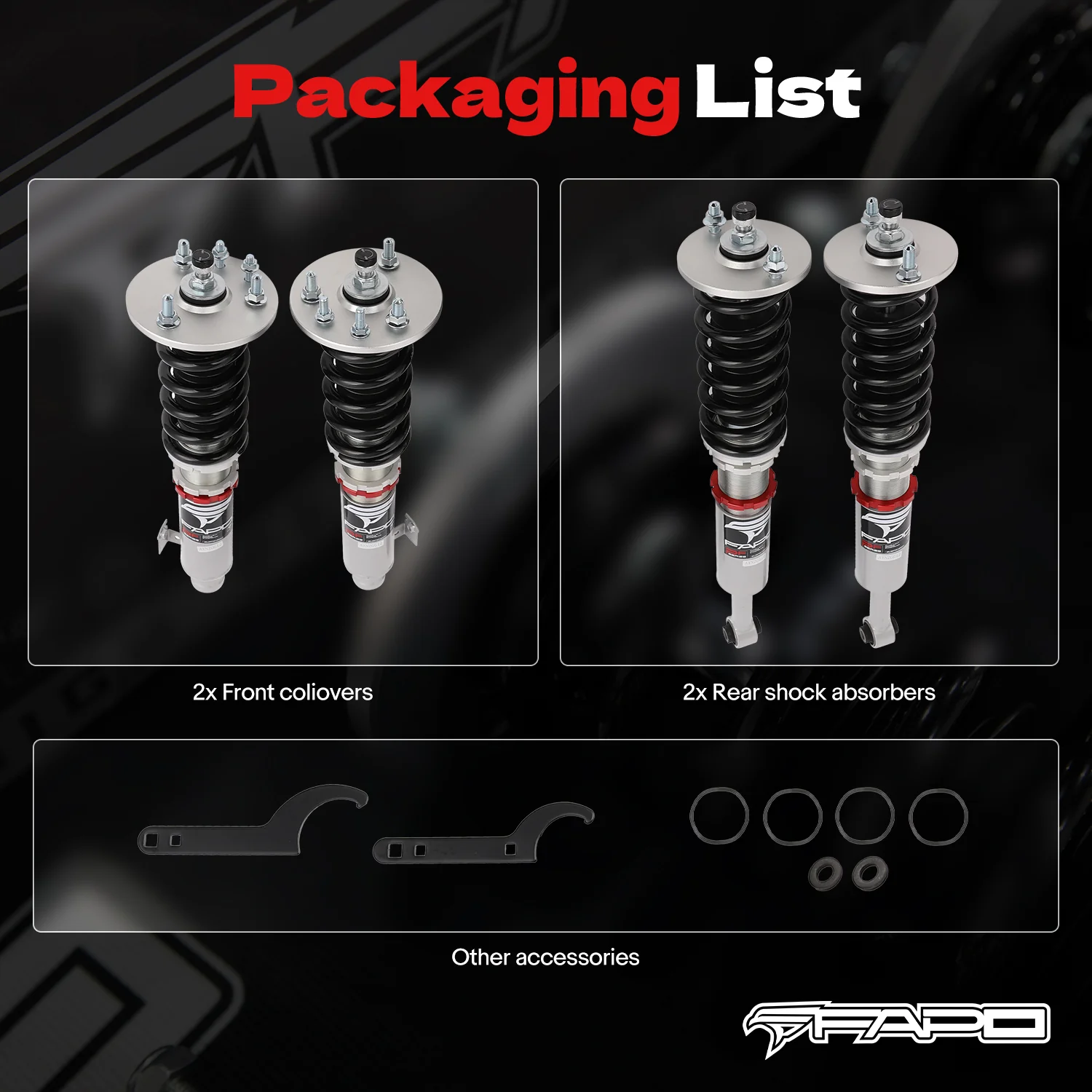 32-Level Damping Coilover for HONDA ACCORD 2003-2007 ACURA TSX 2004-2008 PF012320 - Image 11