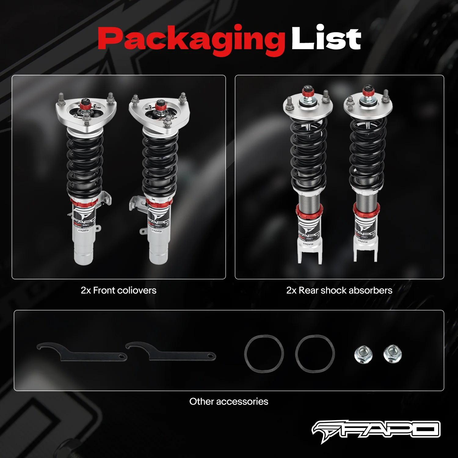 32-Level Damping Coilover for Acura TLX 1st Gen UB1/UB2/UB3/UB4 2015-2020 PF012630 - Image 11