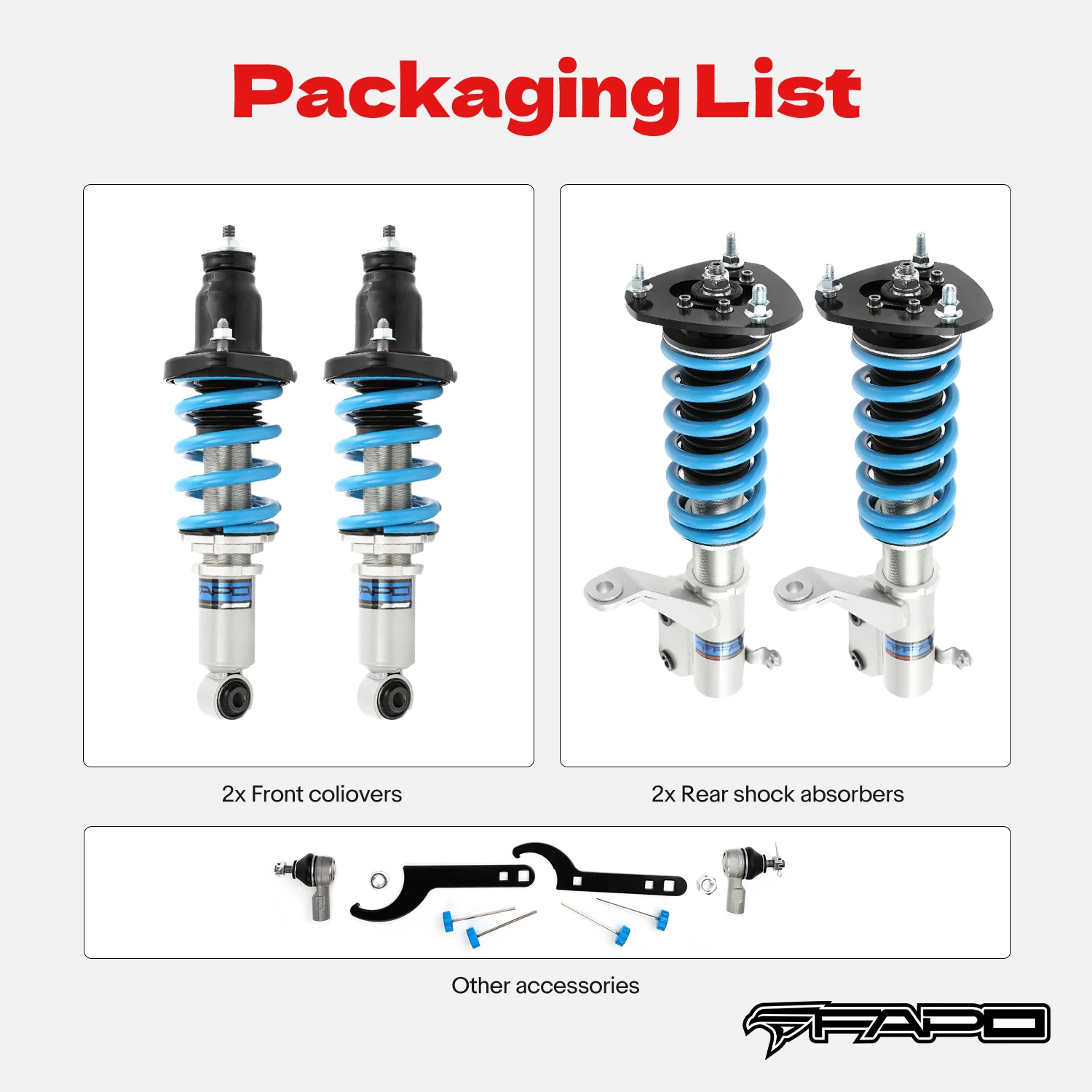 16-Level Damping Coilover for Honda Civic & SI 2001-2005 EM2 EP3 PS002120 - Image 9