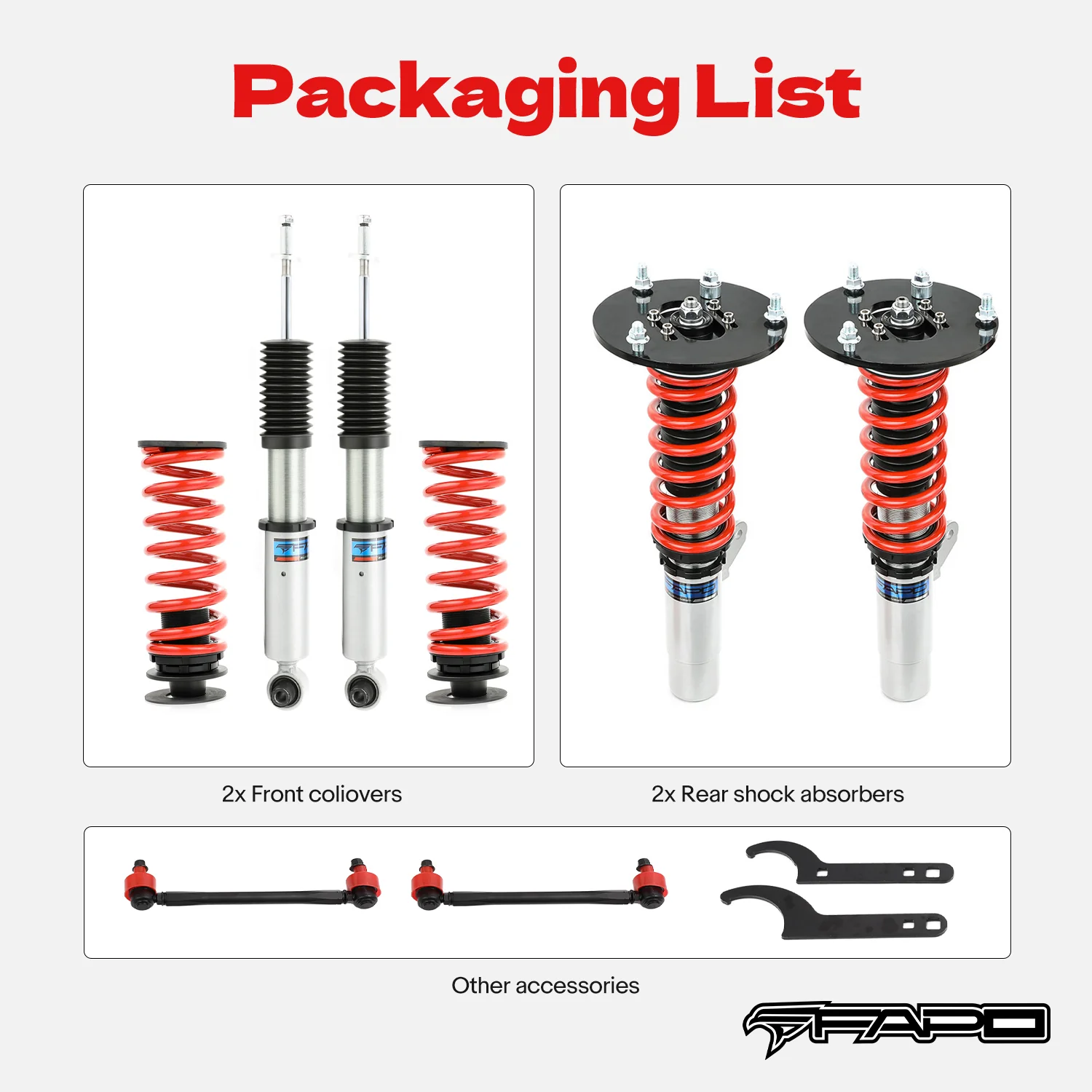 Coilover for BMW 3 Series F30/F31/F34 2011-2019 / BMW 2 Series F22/F23 2014-2021/BMW 4 Series F32/F33/F36 2013-2020 PS006510 - Image 18