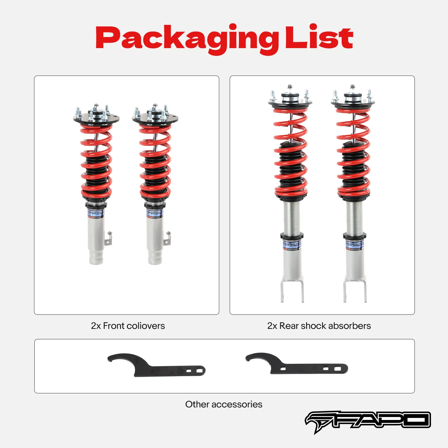 Coilover for Honda Accord 2008-2012 Acura TSX 2009-2014 Shock Absorber PS012410 - Image 14