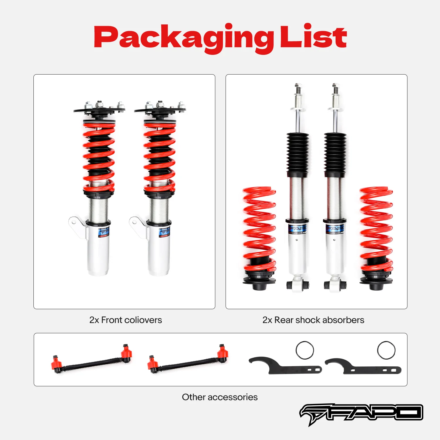 Coilover for BMW M3 E90/E92/E93 2007-2011 Adj Height PS016410 - Image 12