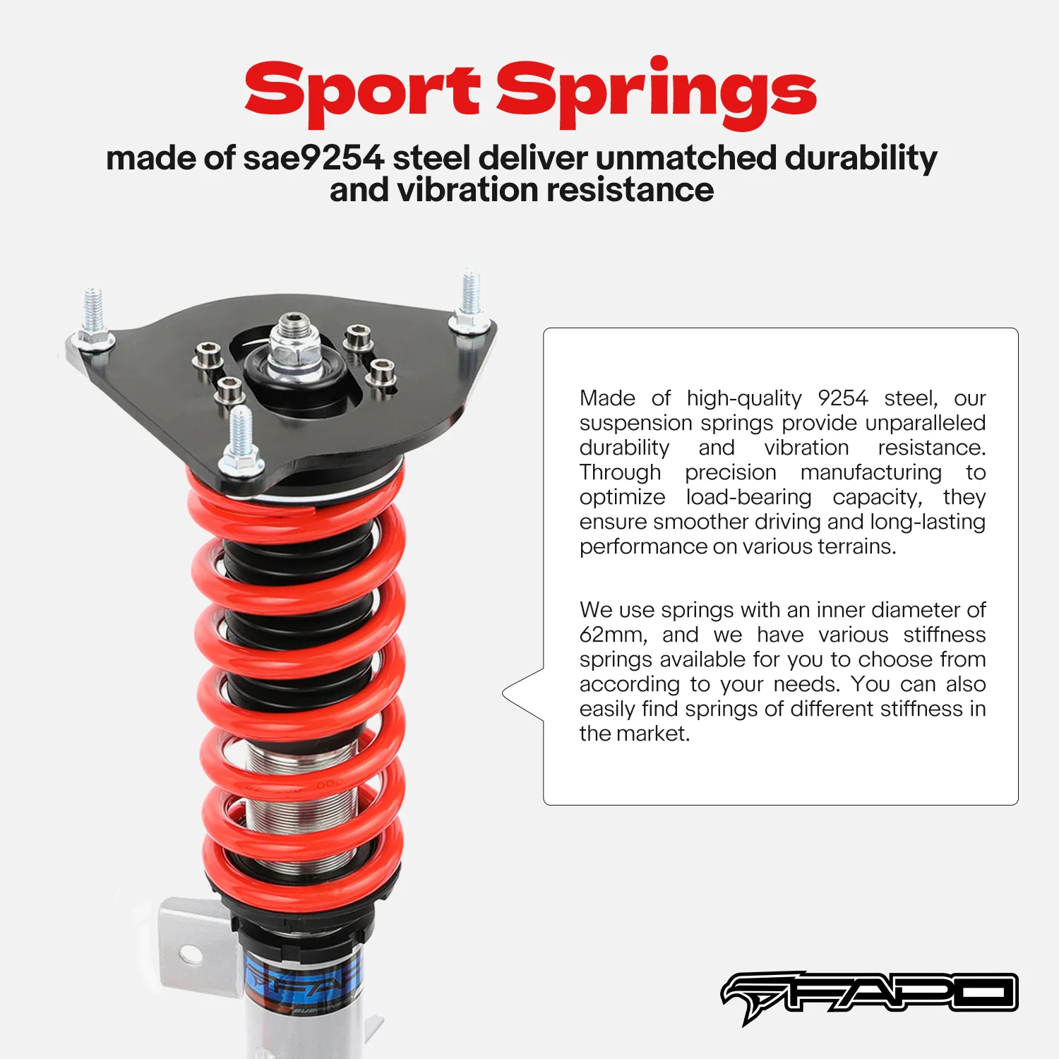 Coilover for Mini Cooper R50 Cooper R53 2002-2008 Adj Height PS016510 - Image 7